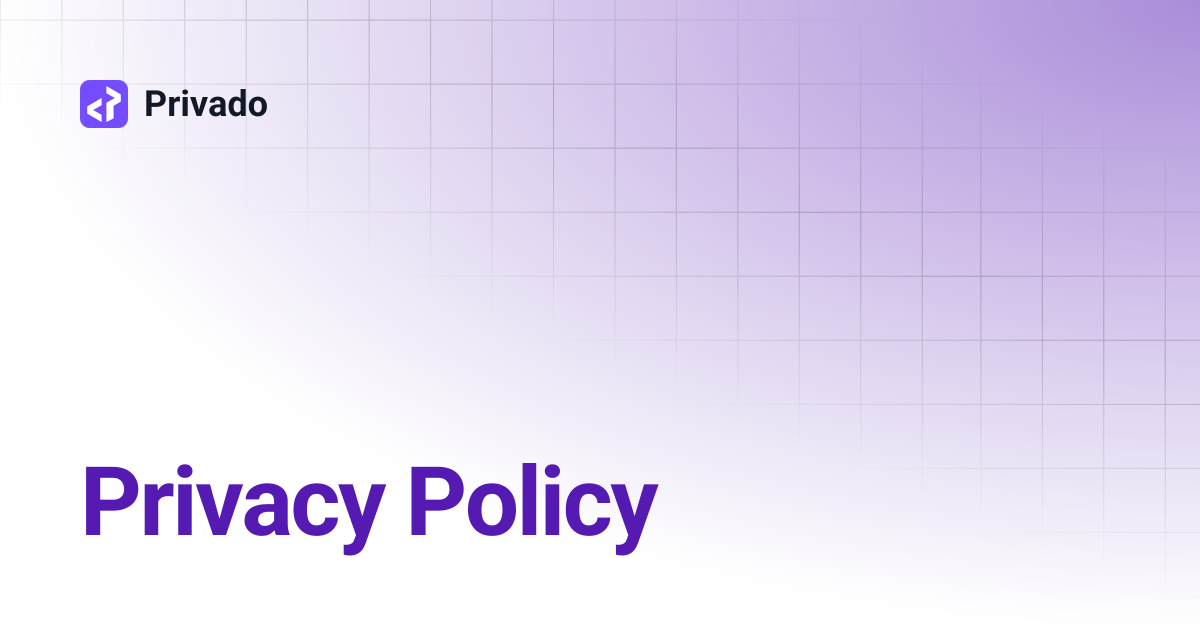 Privacy Policy | Privado